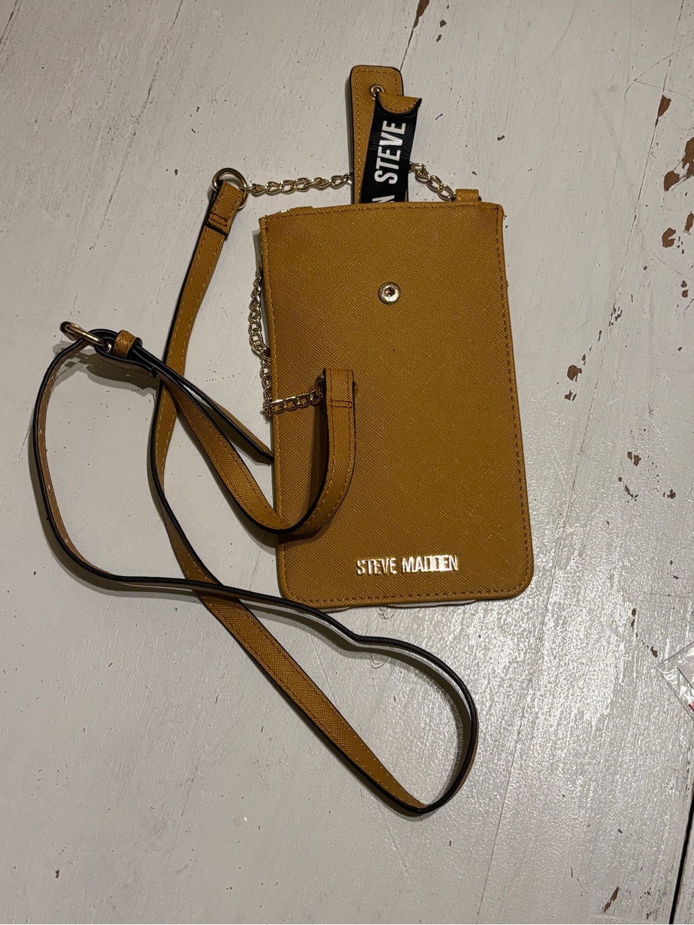 Steve Madden Mustard Yellow Crossbody Phone Pouch